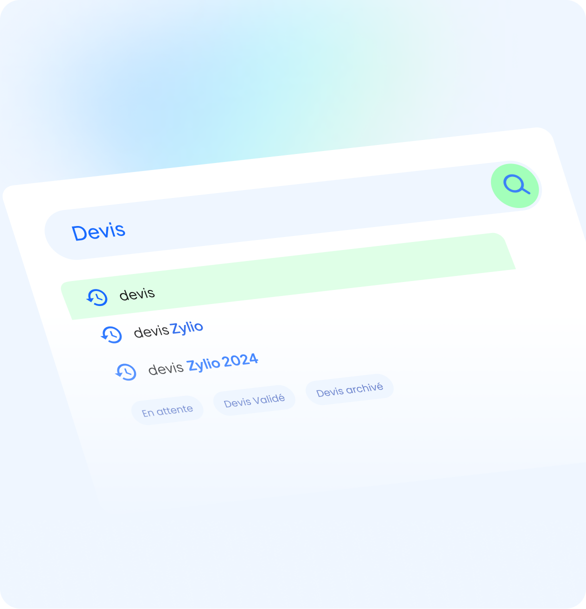Module de recherche avancée et filtres intelligents Zylio pour les achats